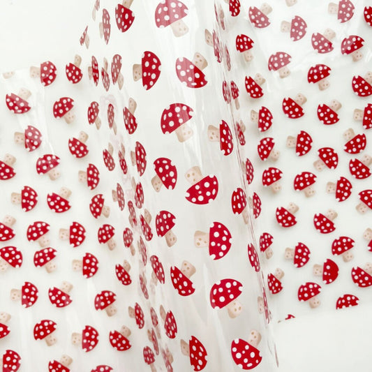Clear Vinyl - Mushrooms - Everything Fabric