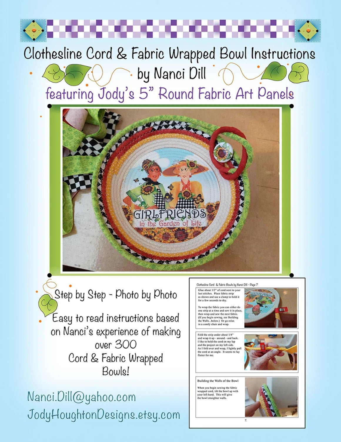 Clothesline Rope and Fabric Bowl Pattern - Everything Fabric