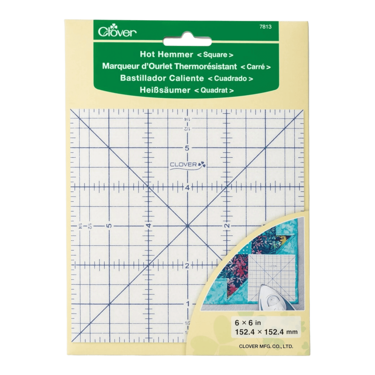 Clover Hot Hemmer Pressing Tool SQUARE - Everything Fabric