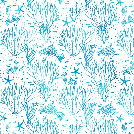 Coastal Living - Light Blue Coral - Everything Fabric