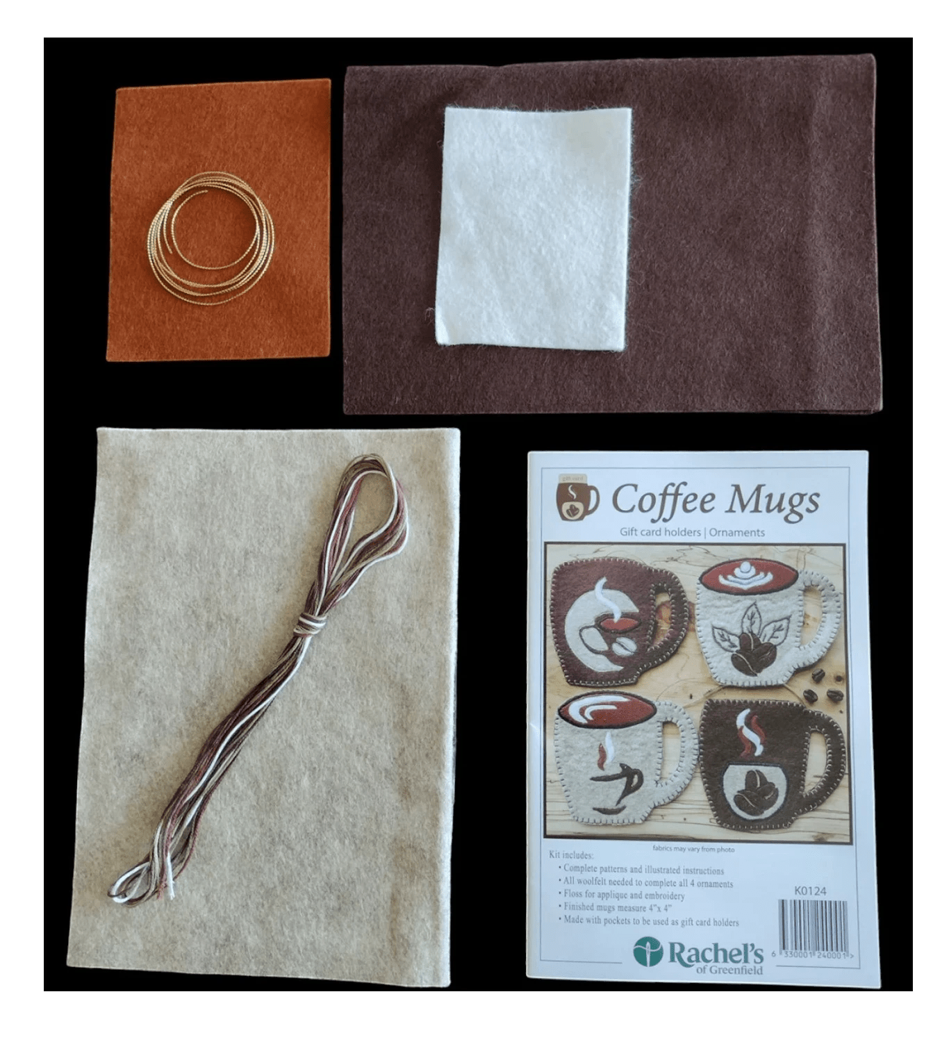 Coffee Mugs Ornament Kits - Everything Fabric