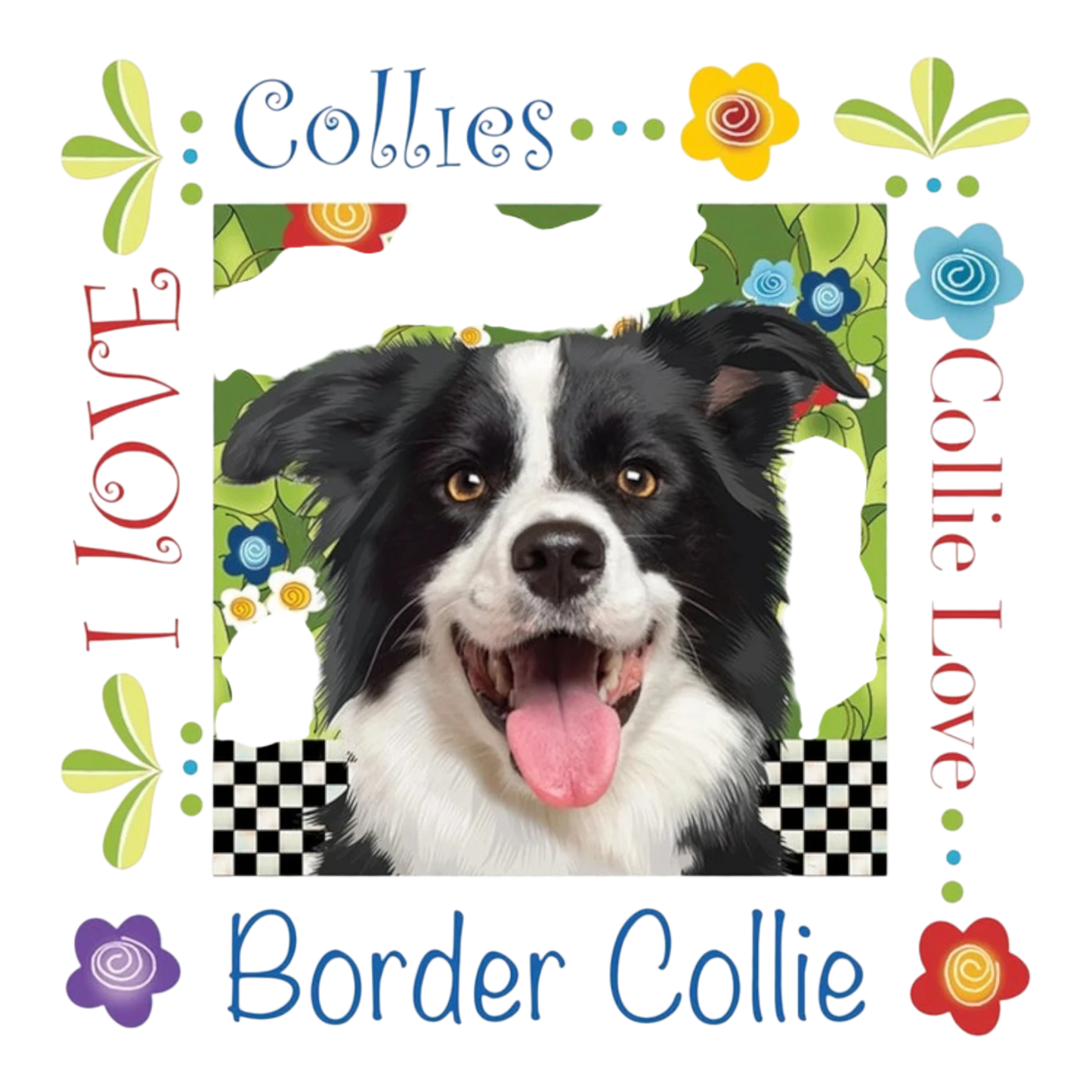 Collie Dog 6in Panel - Everything Fabric