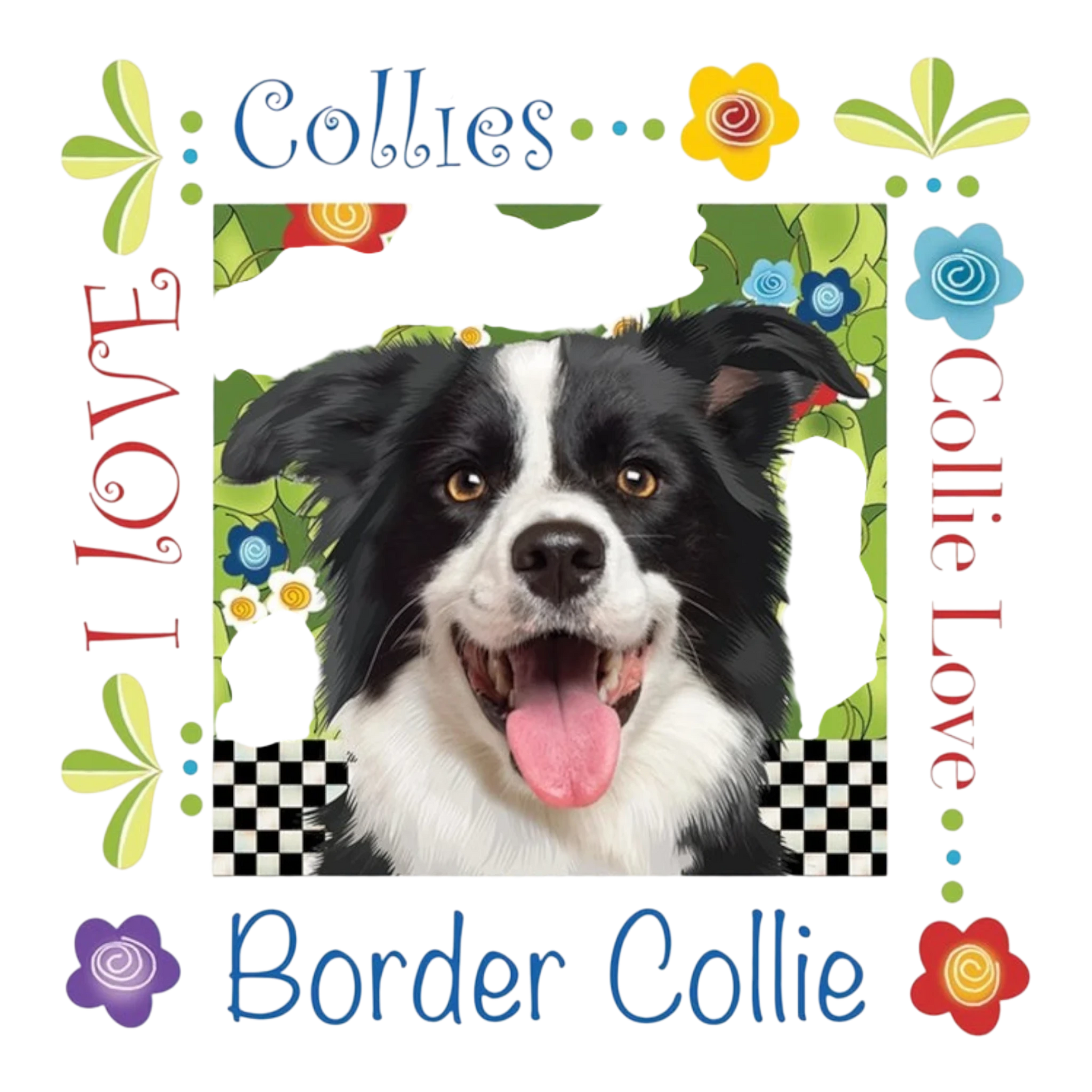 Collie Dog 6in Panel - Everything Fabric