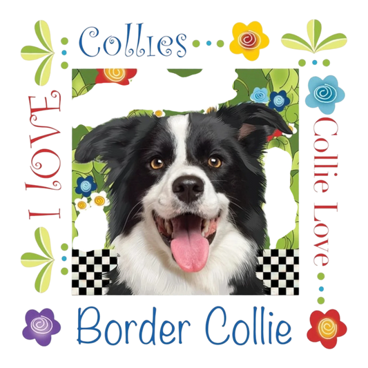 Collie Dog 6in Panel - Everything Fabric
