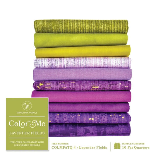 Color Me Fat Quarter Bundle –Lavender Fields 10pcs - Everything Fabric
