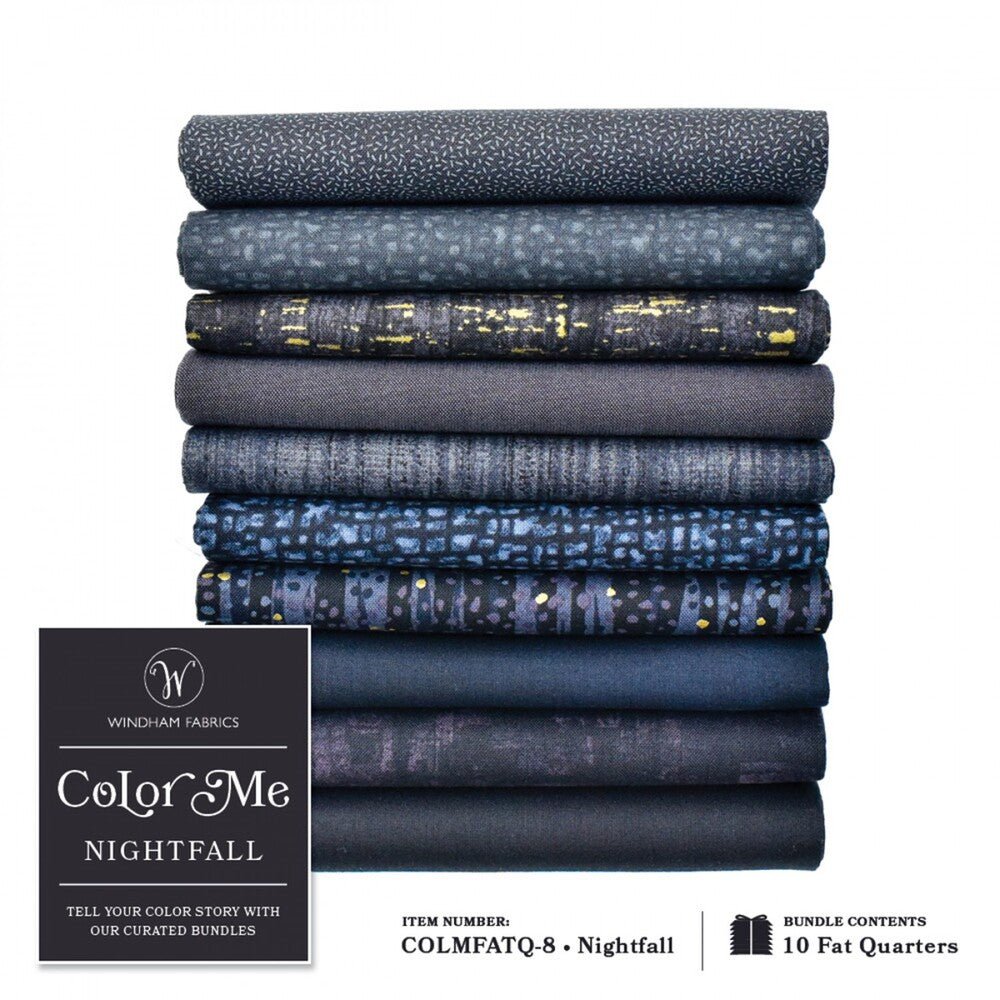 Color Me Fat Quarter Bundle –Nightfall 10pcs - Everything Fabric