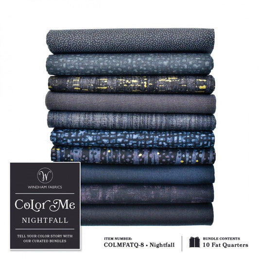 Color Me Fat Quarter Bundle –Nightfall 10pcs - Everything Fabric