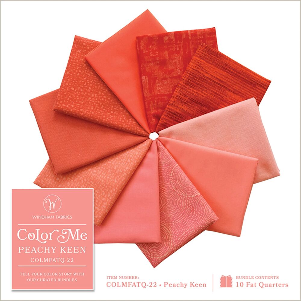 Color Me Fat Quarter Bundle – Peachy Keen 10pcs - Everything Fabric