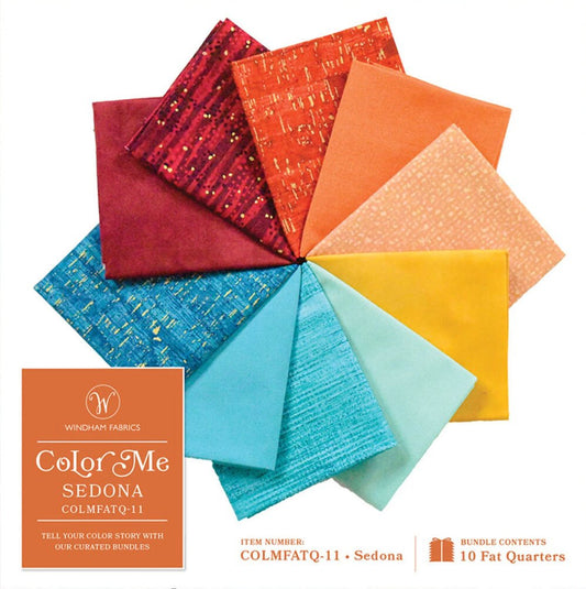 Color Me Fat Quarter Bundle – Sedona 10pcs - Everything Fabric