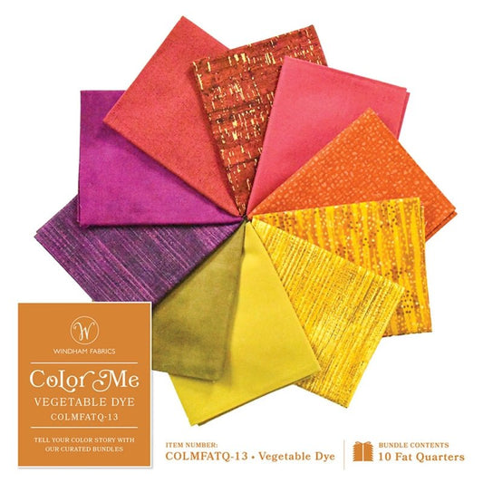 Color Me Fat Quarter Bundle Vegetable Dye 10pc - Everything Fabric