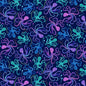 Colorful Aquatic World - Navy Eight Twisted Tentacles - Everything Fabric