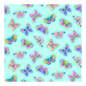 Comfy Flannel - Aqua Butterflies - Everything Fabric