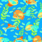 Comfy Flannel - Blue Fish - Everything Fabric