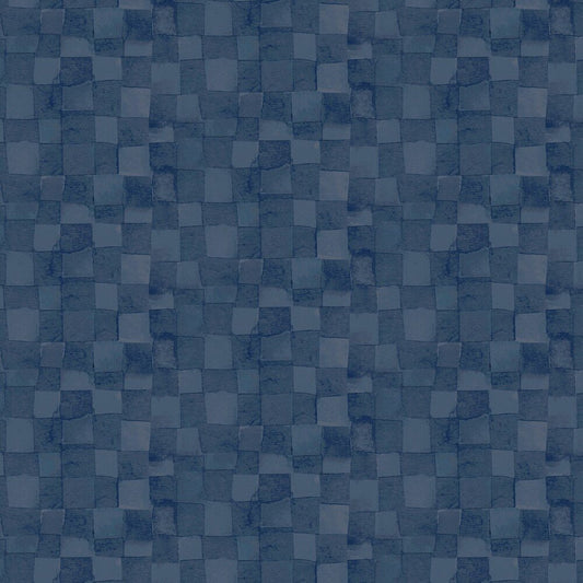 Connections - Navy Checkerboard - Everything Fabric