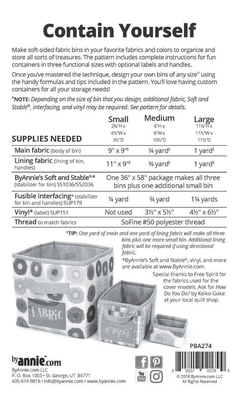 Contain Yourself Pattern - Everything Fabric