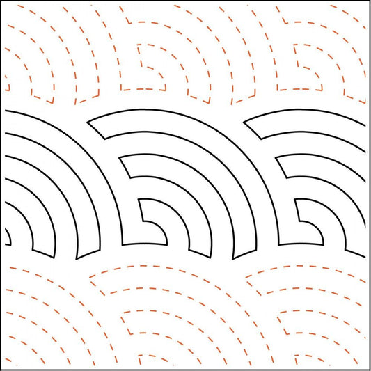 Continuous Baptist Fans Tear Away - Everything Fabric