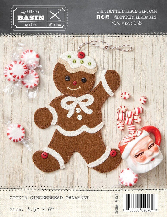 Cookie Gingerbread Ornament Pattern - Everything Fabric