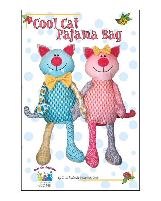 Cool Cat Pajama Bag Pattern - Everything Fabric