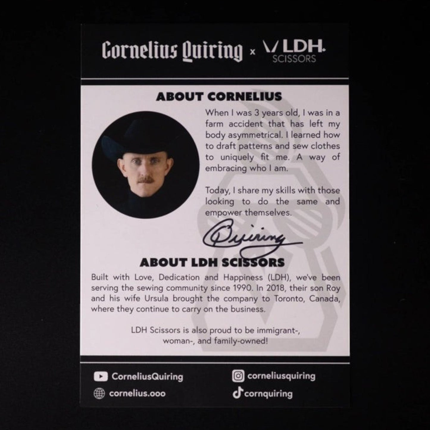 Cornelius Quiring x LDH Midnight Edition Gift Set Limited Edition - Everything Fabric