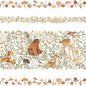 Count on Me -White Woodland Friends Stripe - Everything Fabric