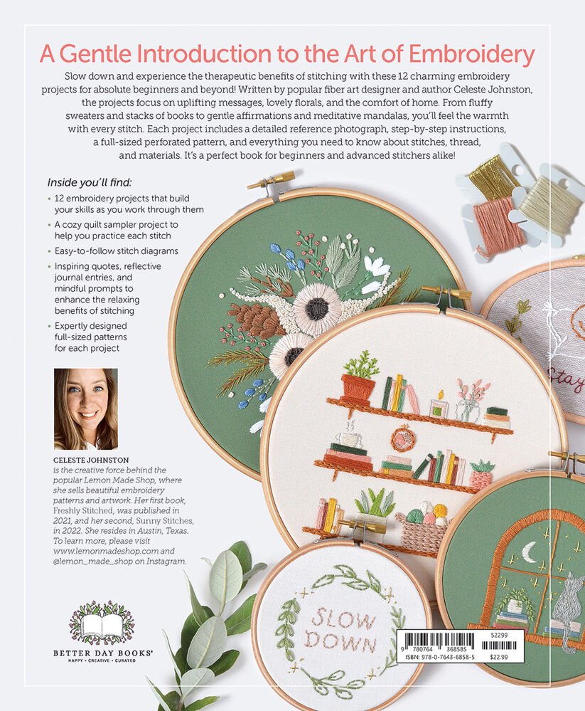 Cozy Stitches: 12 Calm & Creative Embroidery Projects for Absolute Beginners Book - Everything Fabric