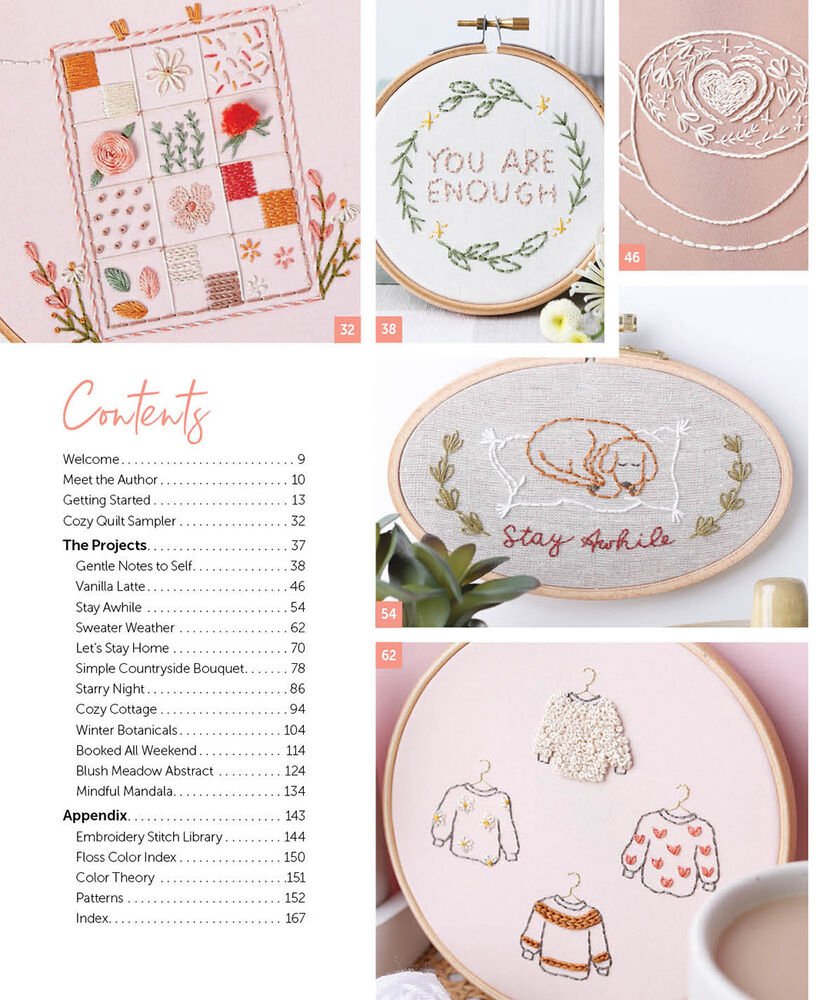 Cozy Stitches: 12 Calm & Creative Embroidery Projects for Absolute Beginners Book - Everything Fabric