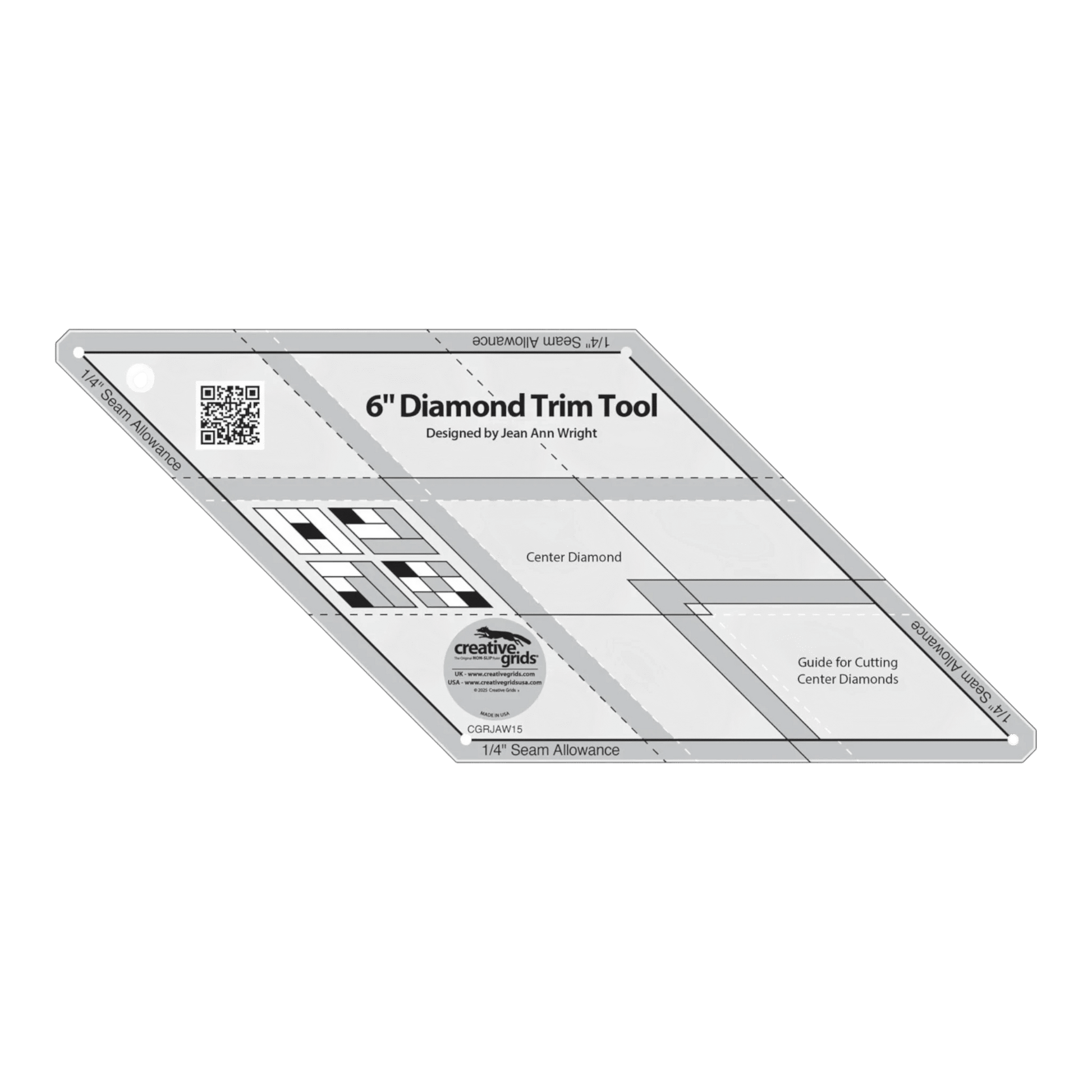 Creative Grids® 6in Diamond Trim Tool CGRJAW15 - Everything Fabric