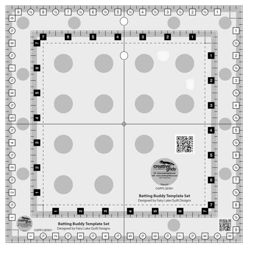 Creative Grids Batting Buddy Template Set CGRFLQD501 - Everything Fabric