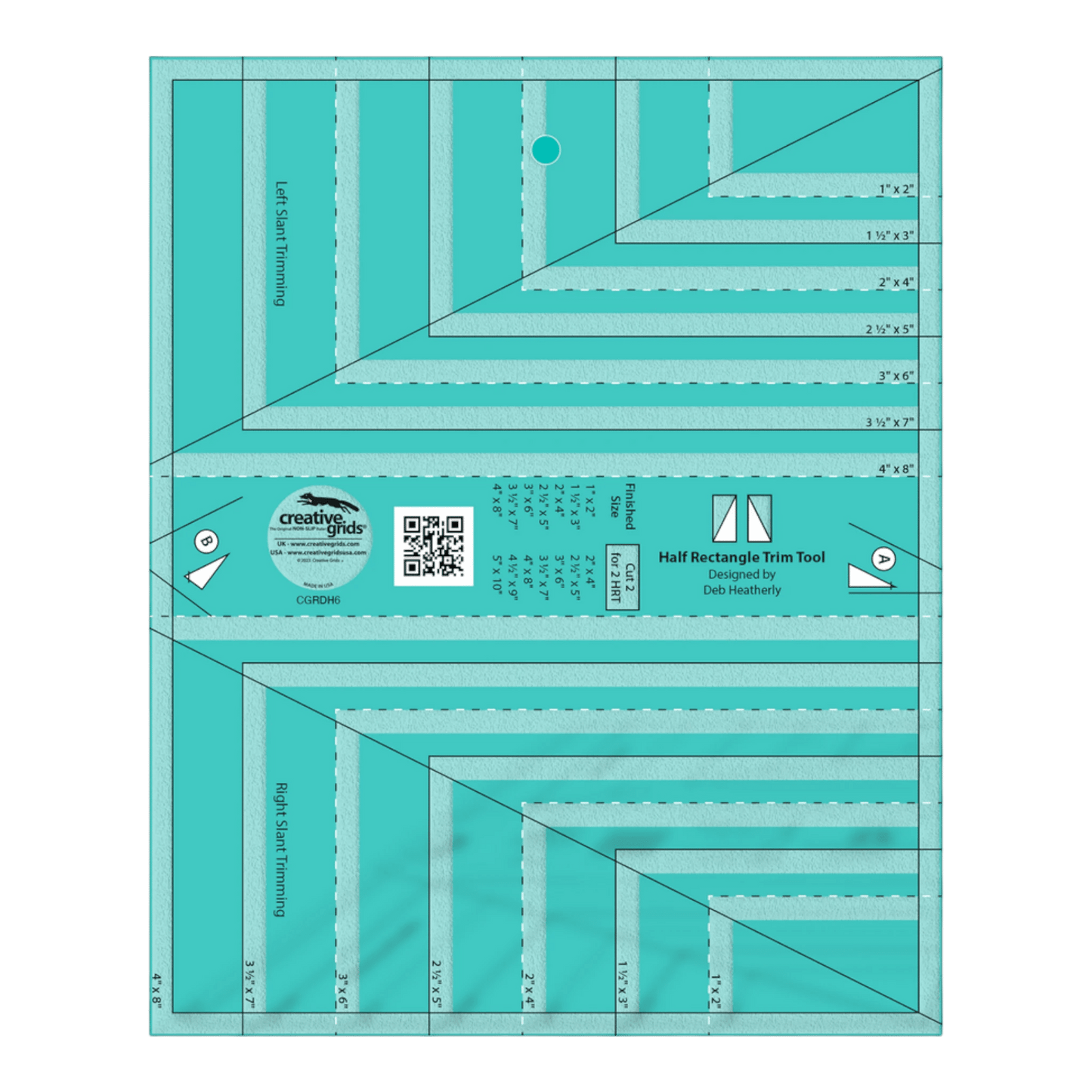Creative Grids Half Rectangle Trim Tool - Everything Fabric