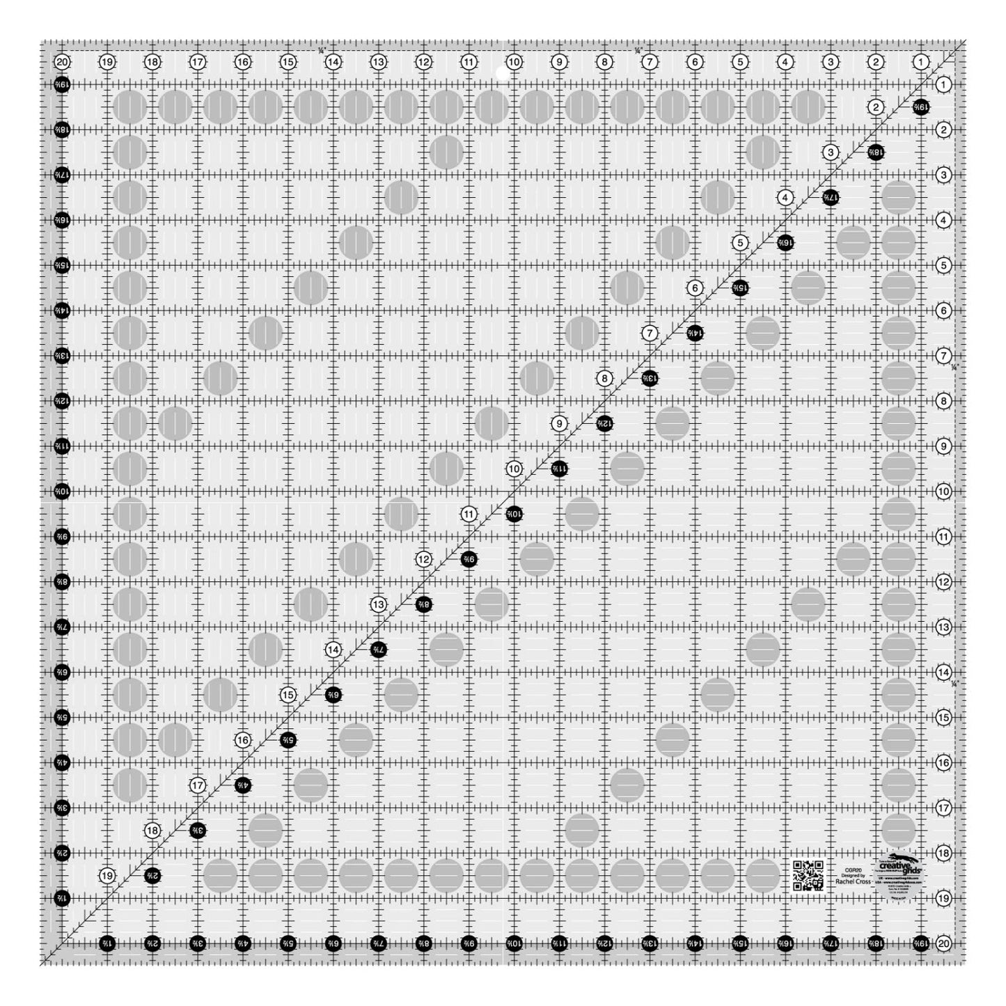 Creative Grids Quilt Ruler 20.5in Square CGR20 - Everything Fabric