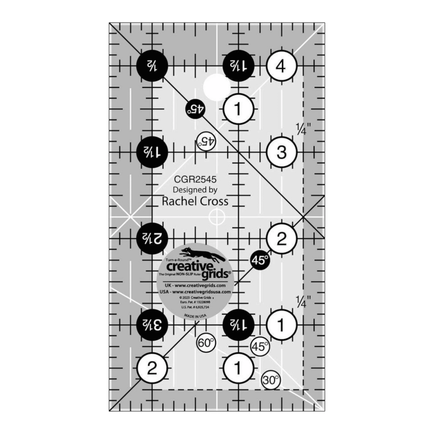 Creative Grids Quilt Ruler - 2.5 in x 4.5 in - Everything Fabric