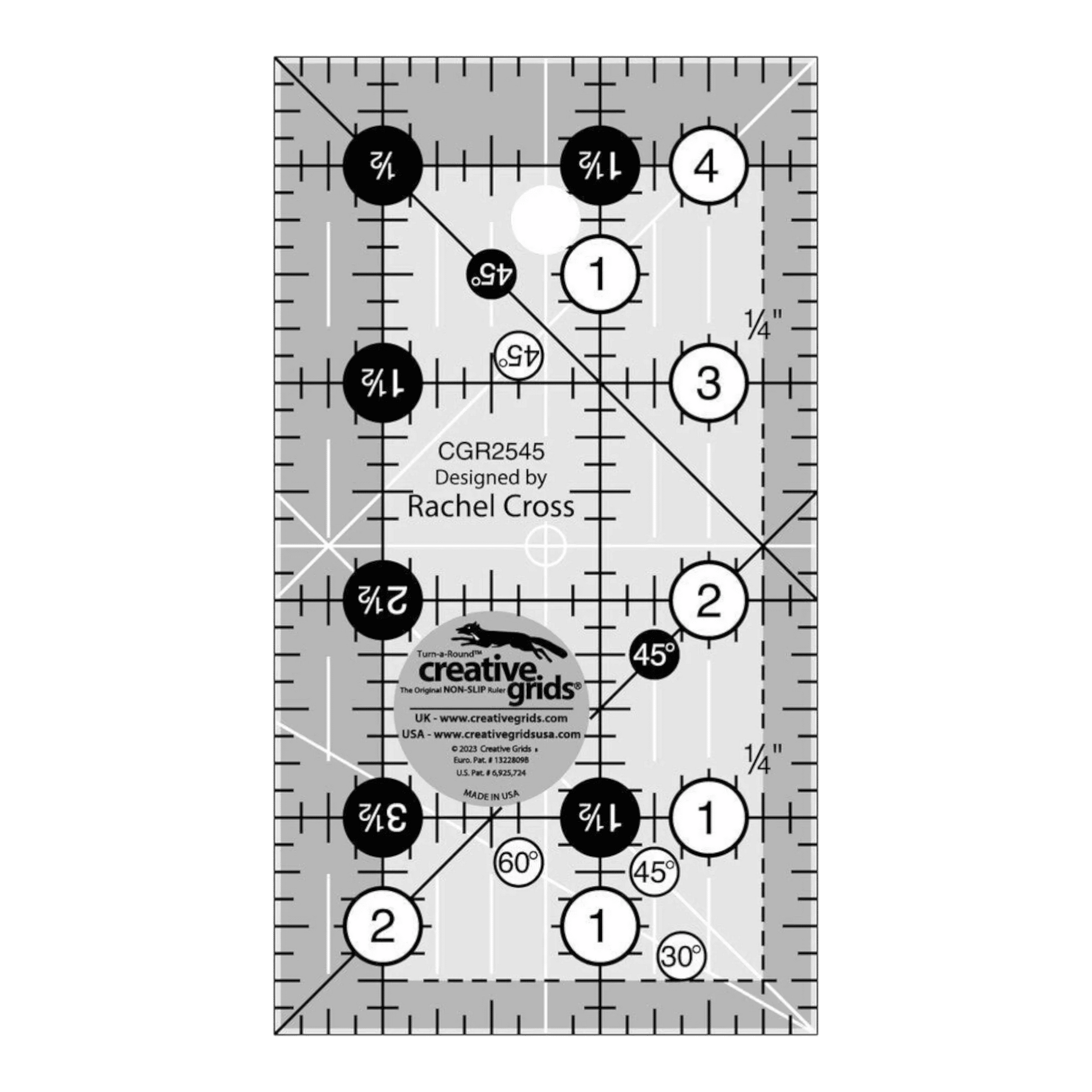 Creative Grids Quilt Ruler - 2.5 in x 4.5 in - Everything Fabric