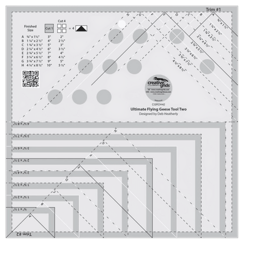 Creative Grids Ultimate Flying Geese Tool Two - Everything Fabric