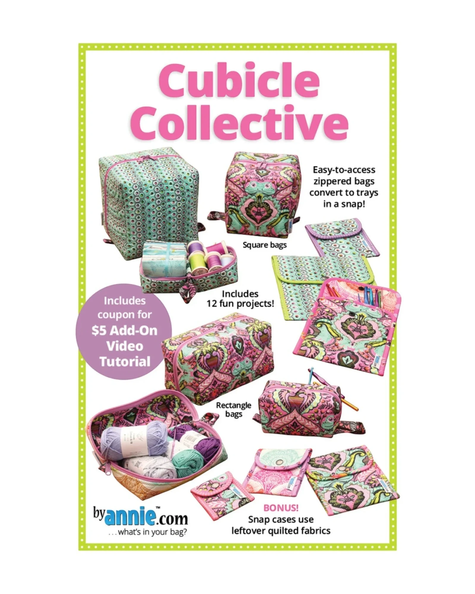Cubicle Collective Bag Pattern - Everything Fabric