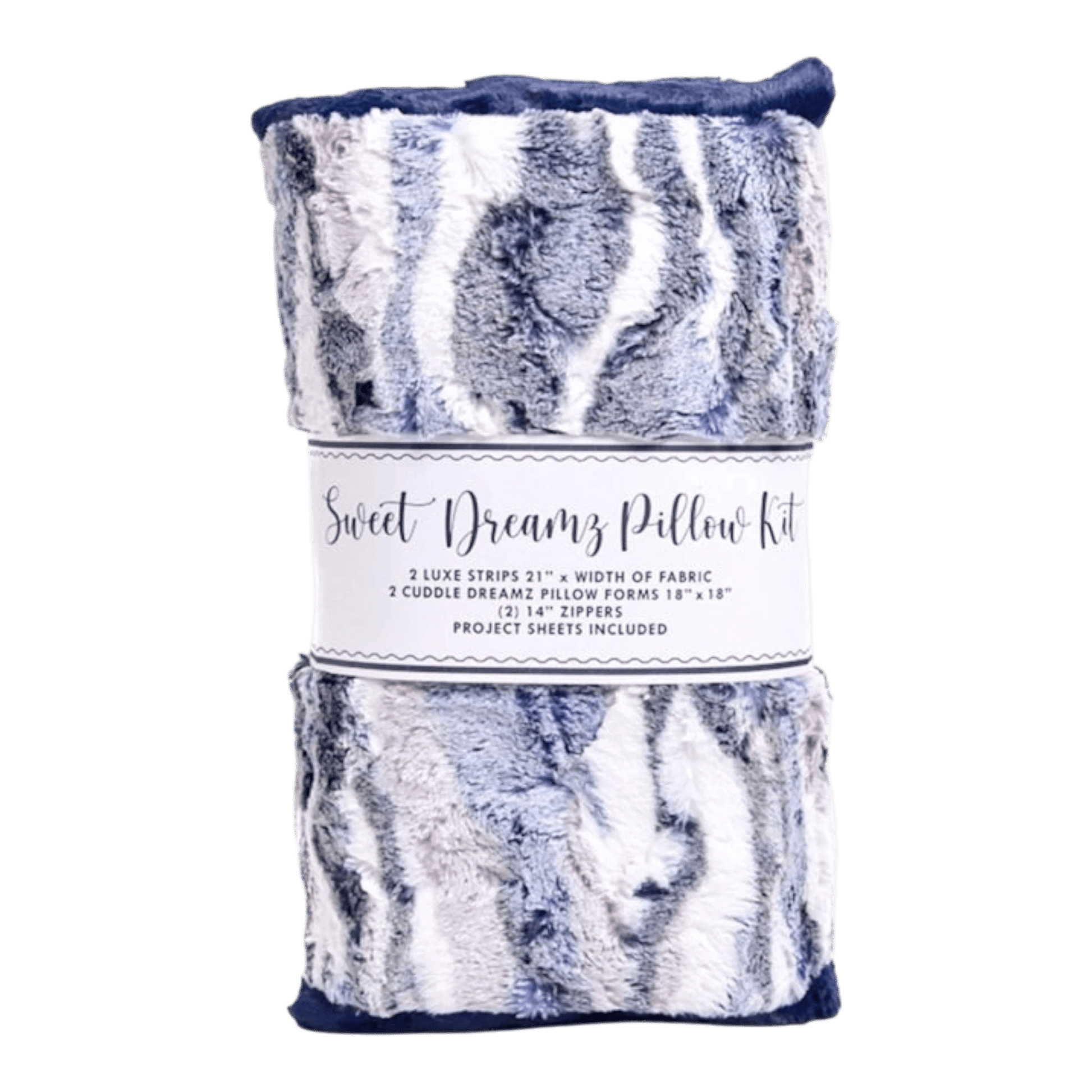 Cuddle Sweet Dreamz Pillow Kit - Frosted Himalayan Navy Luxe - Everything Fabric