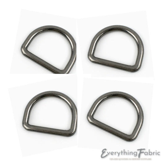 D Ring 13 mm - Gunmetal Seamless - Everything Fabric