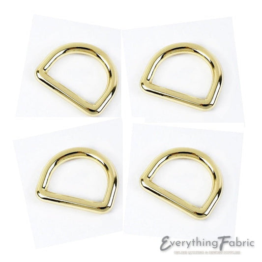 D Ring 13 mm - Light Gold Seamless - Everything Fabric
