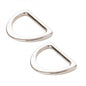 D Ring Flat Nickel Set of Two 25 mm - Everything Fabric
