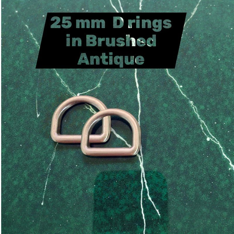 D-Rings Brushed Antique 25 mm - Everything Fabric