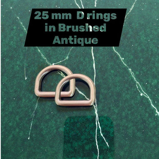 D-Rings Brushed Antique 25 mm - Everything Fabric