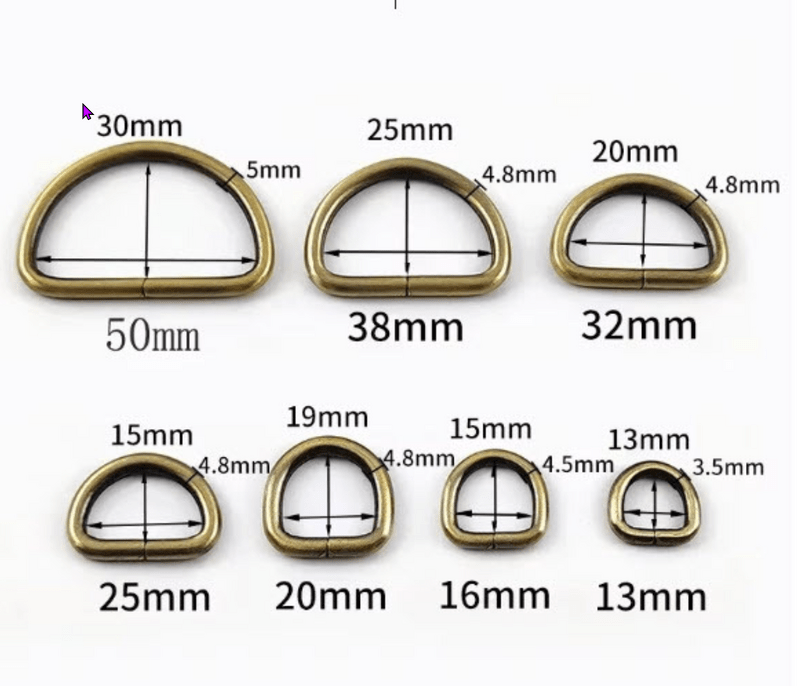 D-Rings Brushed Antique 25 mm - Everything Fabric