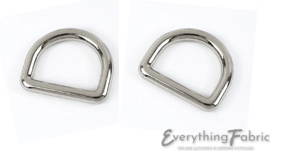 D-Rings - Seamless 20 mm Nickle - Everything Fabric