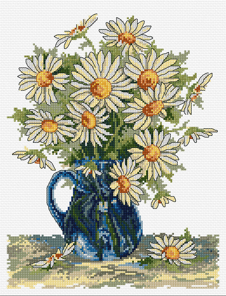 Daisy-A-Day Cross Stitch Pattern by Country Threads