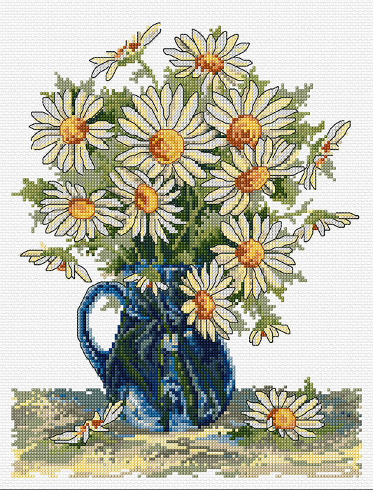 Daisy-A-Day Cross Stitch Pattern by Country Threads