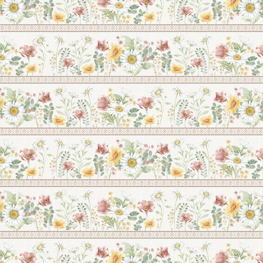 Daisy Days - Multi Repeating Stripe - Everything Fabric