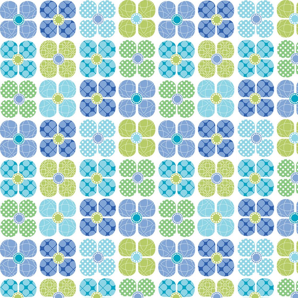 Daisy Up - Turquoise/Multi Flower Up - Everything Fabric