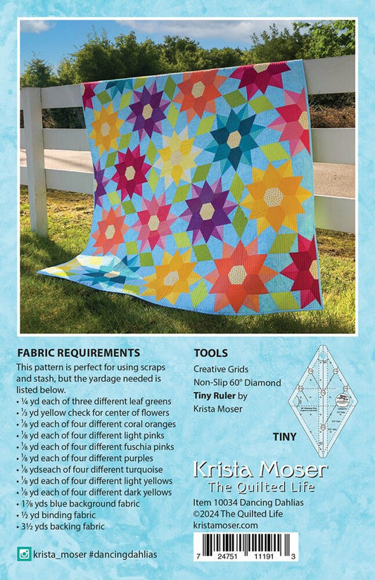 Dancing Dahlias Quilt Pattern - Everything Fabric