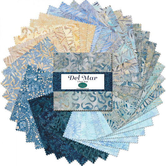 Del Mar Batik - 5 in Square Stack - Everything Fabric