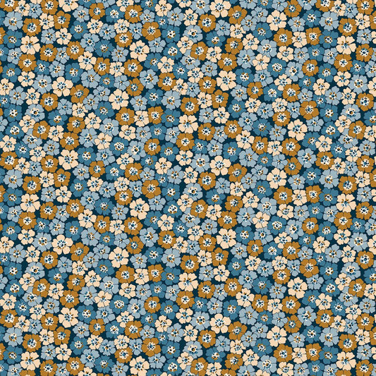 Denim Florals - Spring Flourish B - Everything Fabric