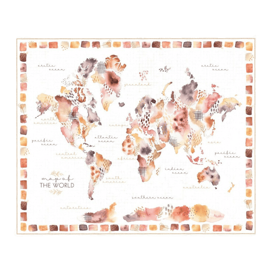 Desert Bloom Map Panel - Everything Fabric